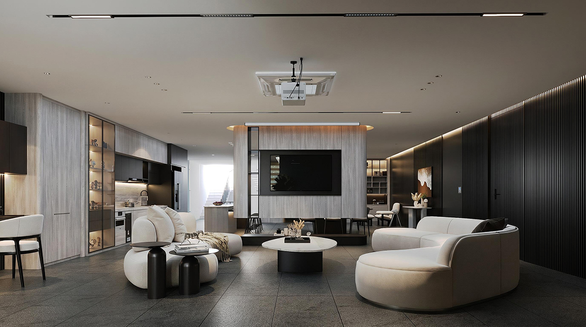 Thiết kế nội thất phòng khách Penthouse