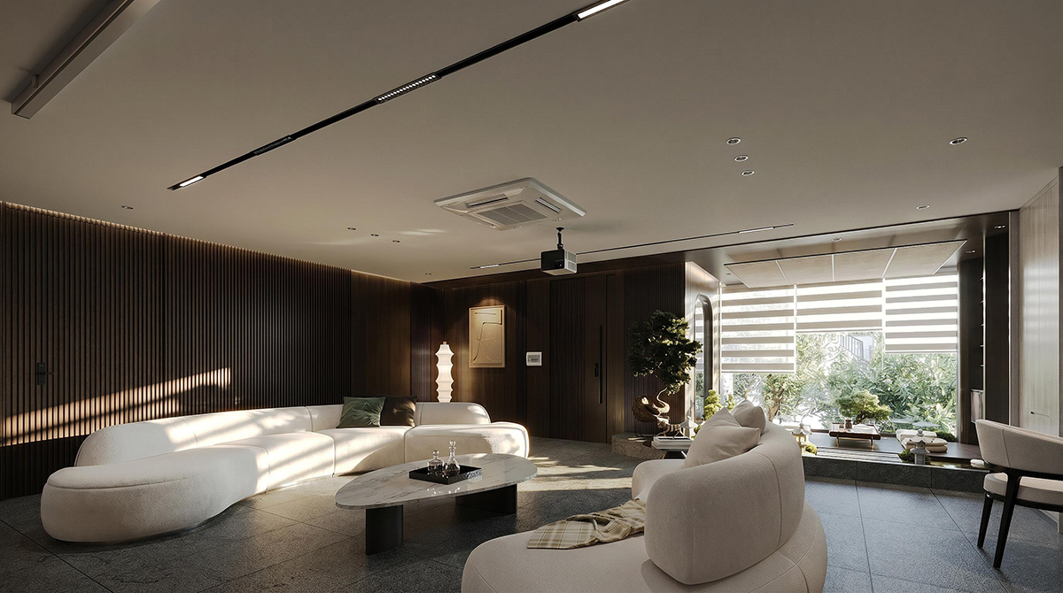 Thiết kế nội thất phòng khách Penthouse