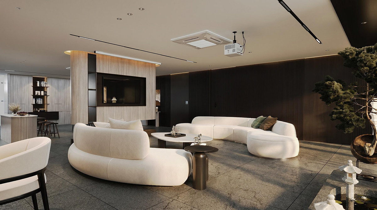 Thiết kế nội thất phòng khách Penthouse