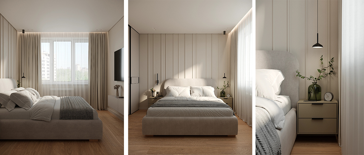 Thiết kế nội thất căn hộ 2 phòng ngủ 70m² hiện đại 