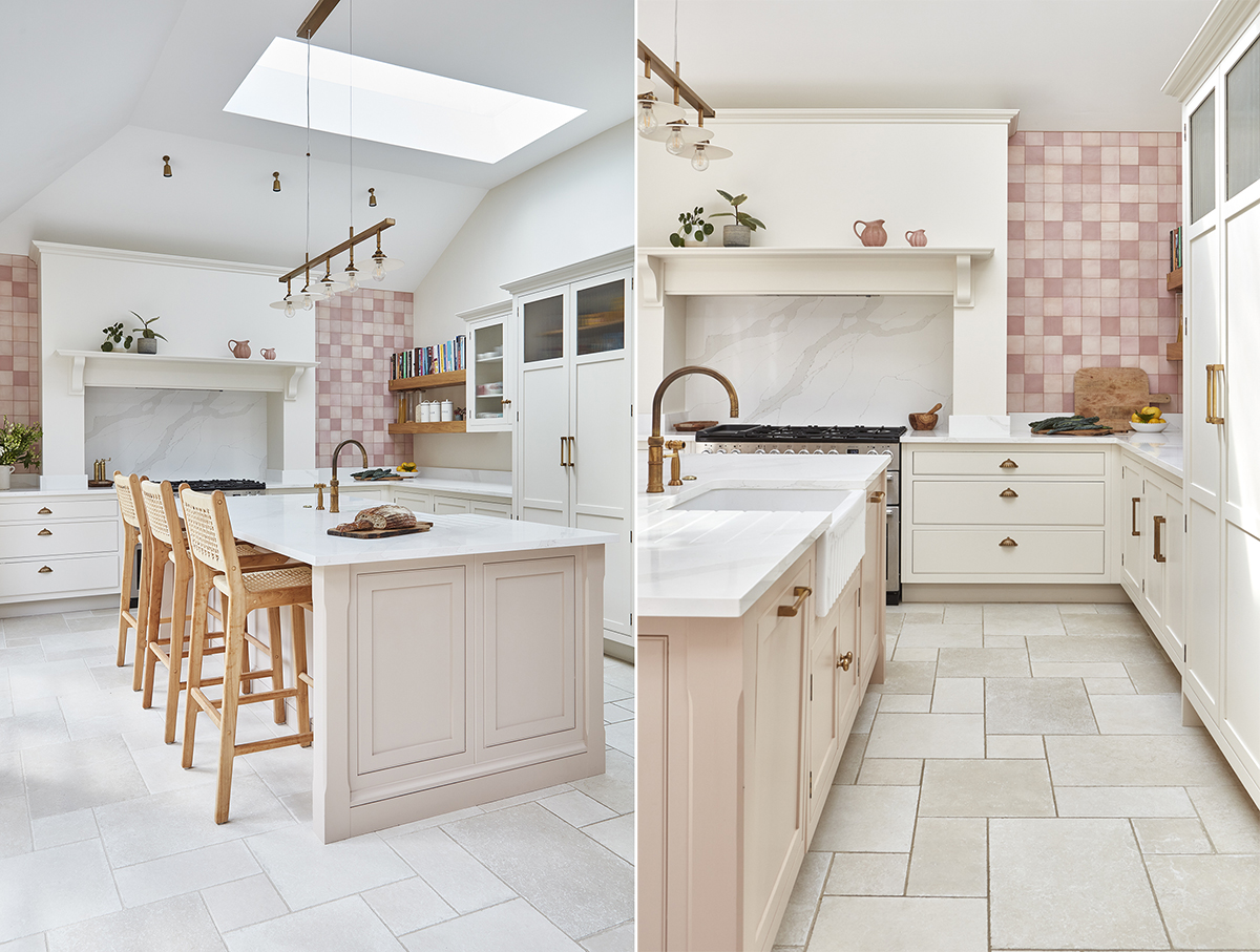 Bếp Scandinavian màu beige