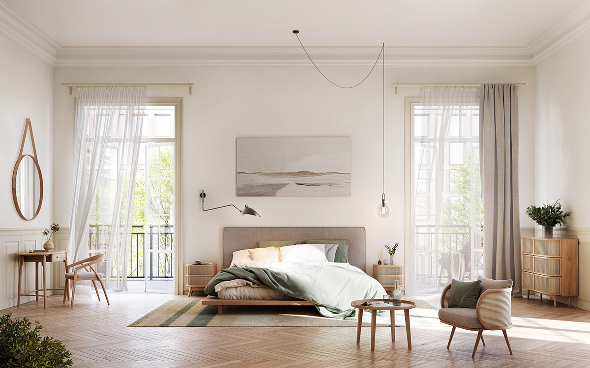 Phòng ngủ Scandinavian – tối giản nhưng giàu cảm xúc