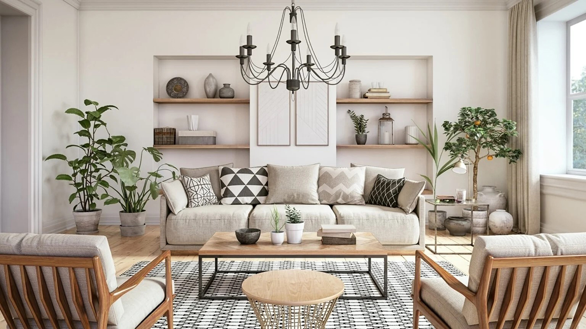 Mẫu Phòng Khách Scandinavian Đẹp