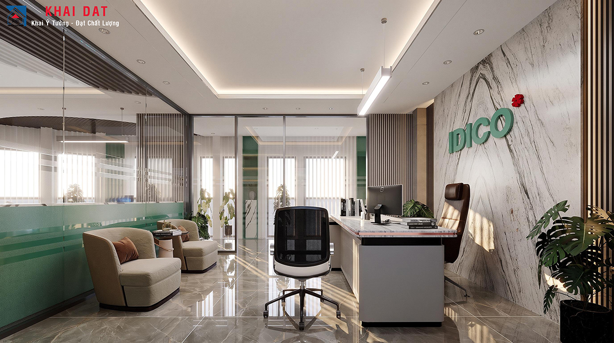 THIẾT KẾ NỘI THẤT VĂN PHÒNG IDICO