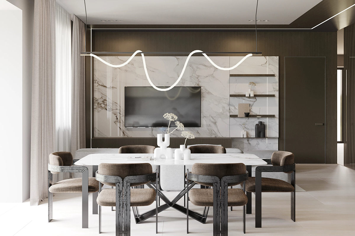 Nội thất căn hộ 69m2 phong cách hiện đại
