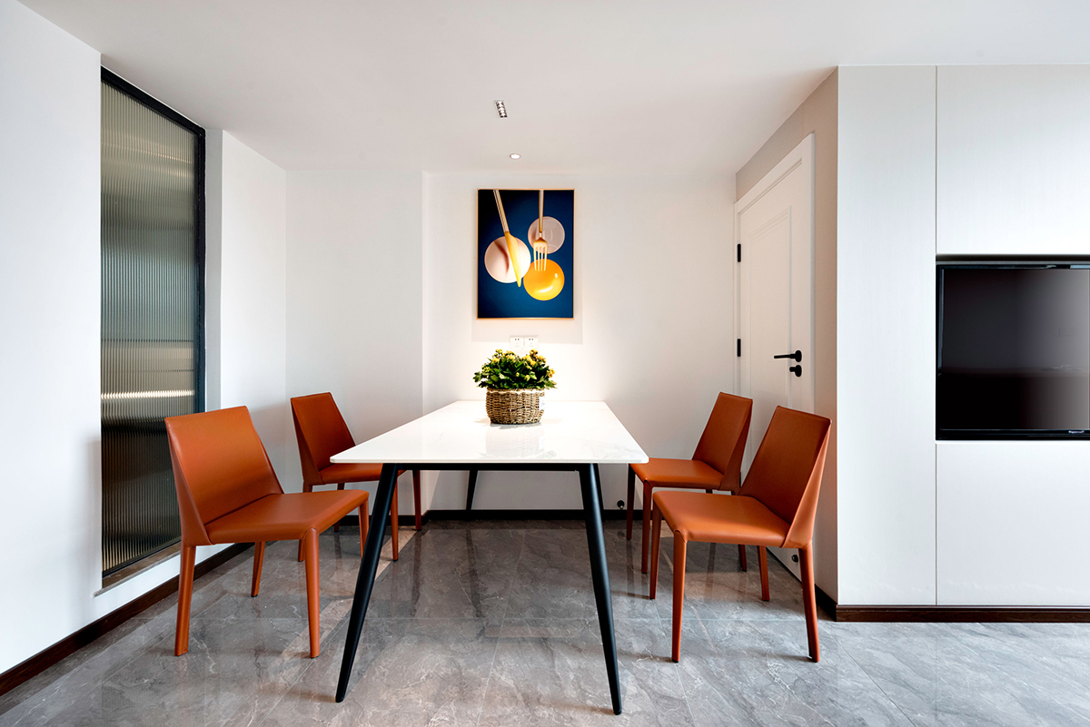 thiết kế nội thất phòng khách căn hộ 32m2 có gác lửng