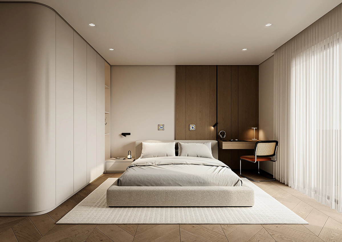 Cải Tạo Nội Thất phòng ngủ Căn Hộ 70m² Trước Và Sau | Khai Đạt