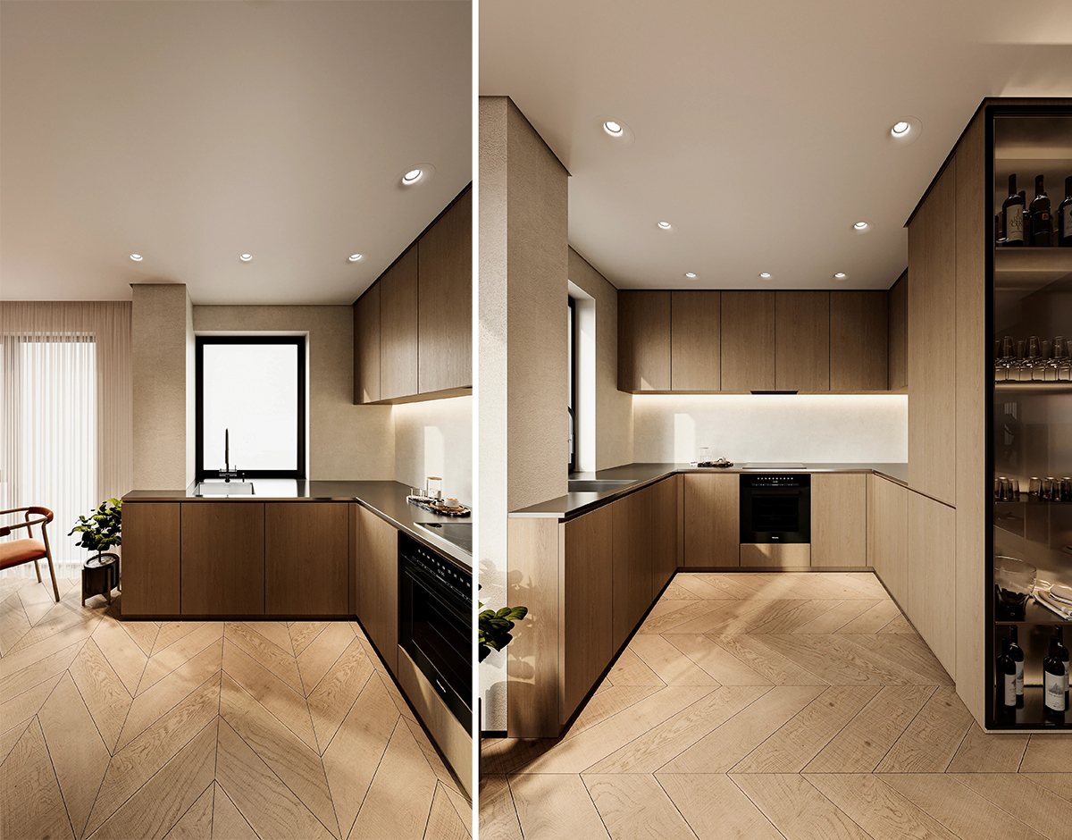 Cải Tạo Nội Thất phòng bếp Căn Hộ 70m² Trước Và Sau | Khai Đạt