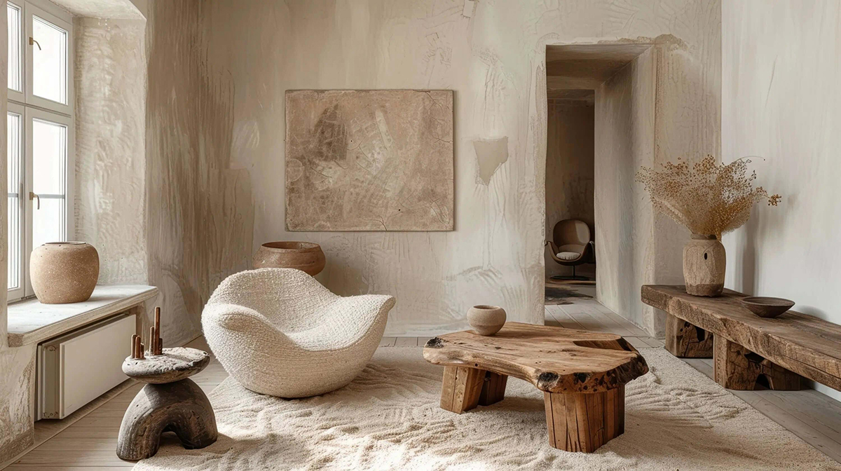 Thiết kế phòng khách 70m² theo phong cách Japandi thiết kế phòng khách nội thất căn hộ